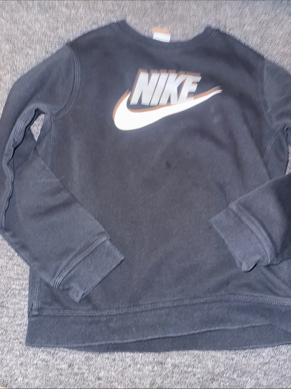 Nike Black Crewneck Sweatshirt with White Logo Accent